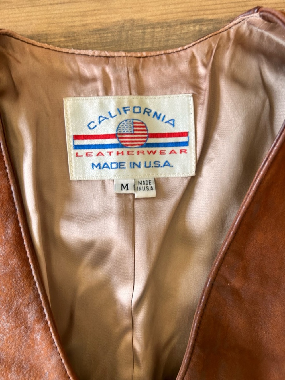 Incredible western style Brown 100% real Leather Button-Front Vest - Picture 12 of 12